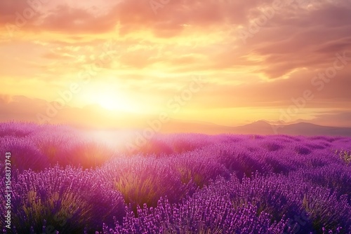 sunset in the field