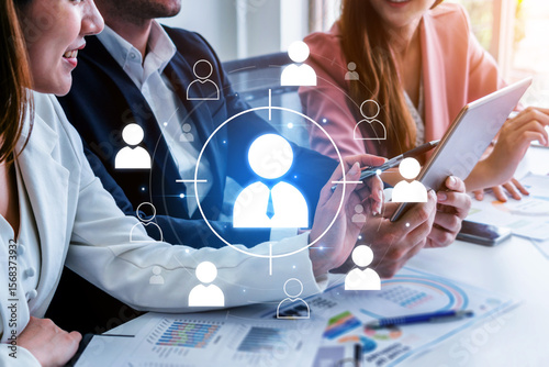 Papier peint Customer targeting helps identify audience