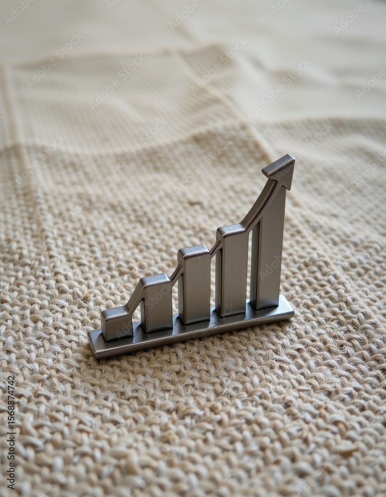 custom made wallpaper toronto digitalGrowth Chart with Metal Bars on Neutral Background for Business Themes