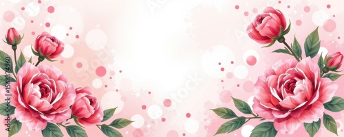 Elegant Pink Roses with Soft Background Design for Decorative Use