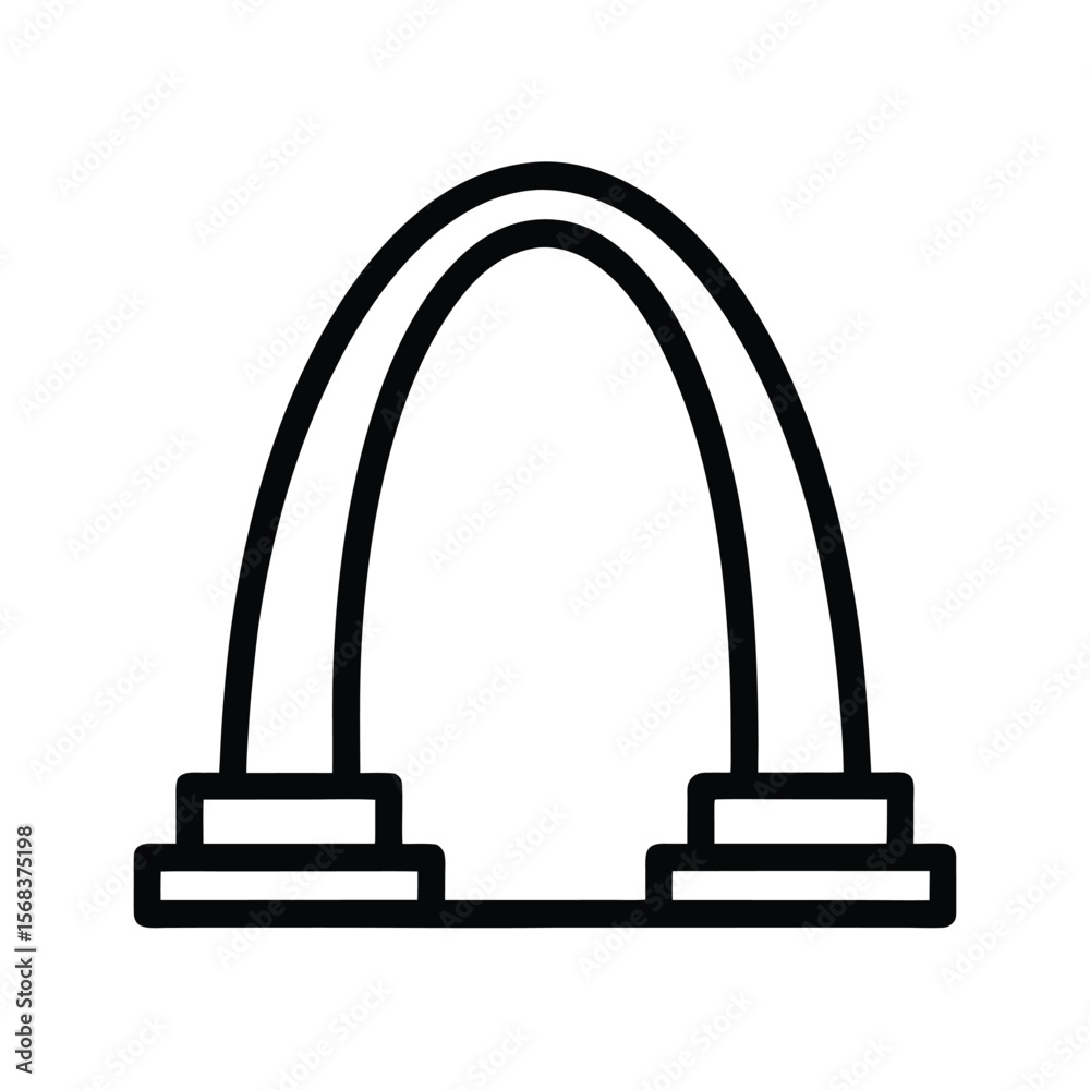 Fototapeta premium outlined-gateway-arch-icon-design-include-after-on.eps