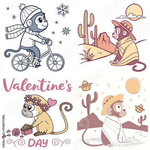 High-Quality Howler Monkeys Illustrations in Various Styles – SVG Bundle