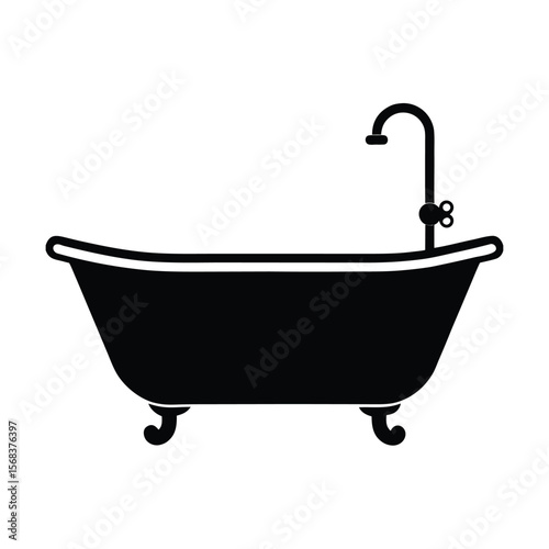 classic-bathroom-bathtub-icon-include-after-on-whi.eps