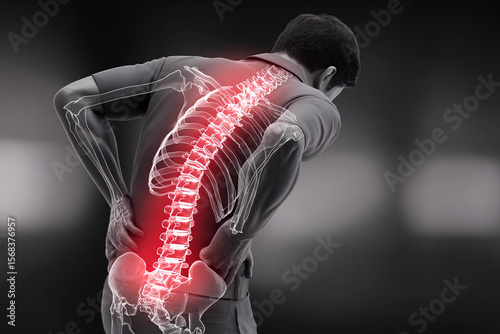 Back Pain X-ray Illustration