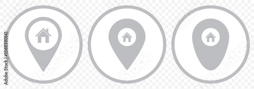 Location pin icons. Location pin icon collection. Set of location pin icons. location pin place marker. Location icon. Map marker pointer icon set on Transparent Background. EPS 10.