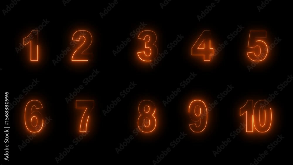 Animation - Countdown zählt von 10 zu 0 herunter.