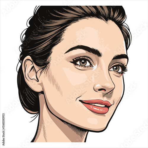 Beauty girl face silhouette.	
