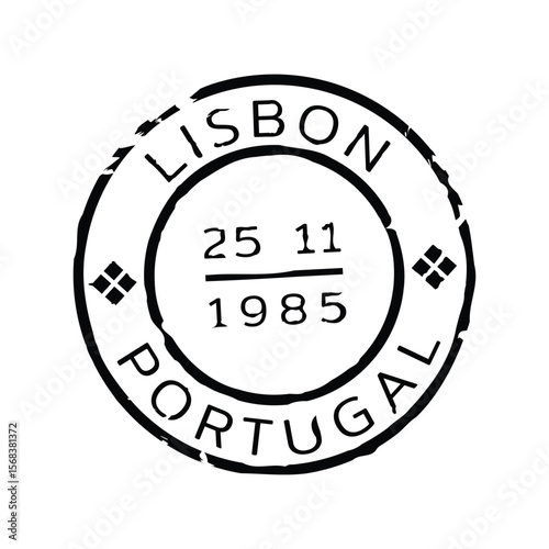 Monochrome retro postage stamp design