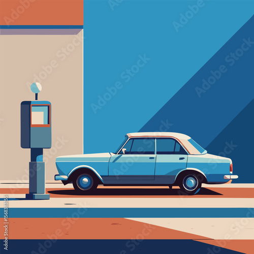 flat-illustration-of-a-car-parked-on-the-side-of-a (1).eps