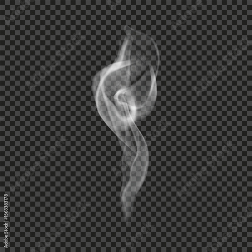 Monochrome realistic smoke set