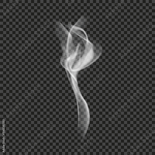 Monochrome realistic smoke set