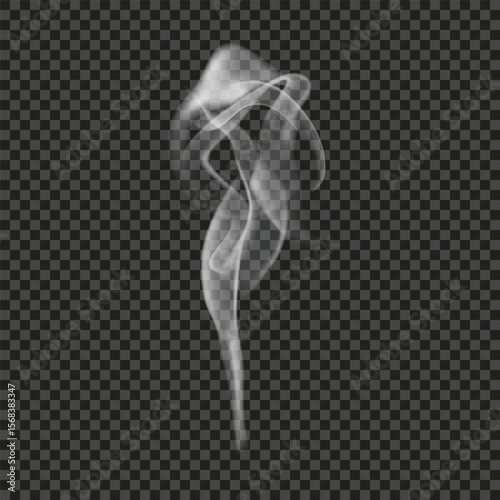 Monochrome realistic smoke set