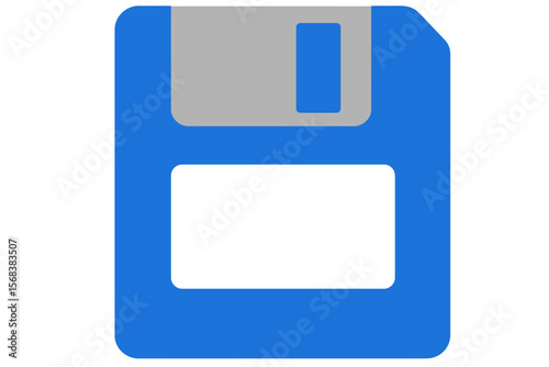 Retro Floppy Disk Icon Representing Save Function