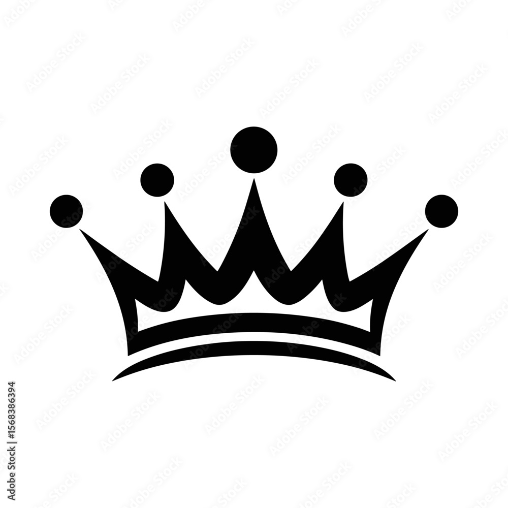 Elegant Crown: The bold silhouette of a regal crown, rendered in striking black, stands as a timeless symbol of royalty, power, and prestige. A symbol of authority, elegance, and classic design. Elegant Crown: The bold silhouette of a regal crown, rendered in striking black, stands as a timeless symbol of royalty, power, and prestige. A symbol of authority, elegance, and classic design.