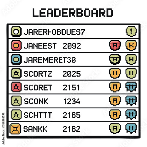 Pixel Art Leaderboard: Retro Gaming Scoreboard Design