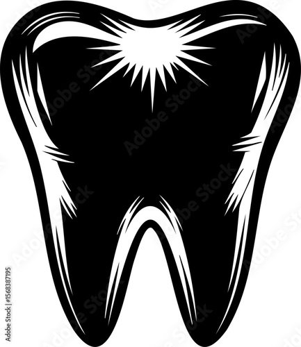Black tooth illustration dental icon molar shape tooth symbol oral health dentistry graphic simple tooth design dental care dental hygiene tooth