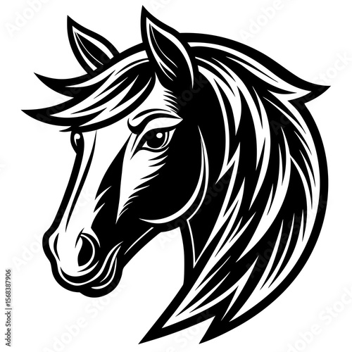 horse head vector
