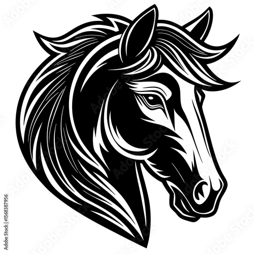 horse head silhouette