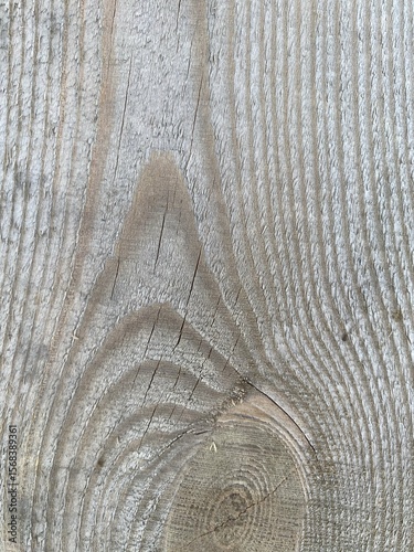 Close-up of weathered wooden plank showing intricate grain and knot details