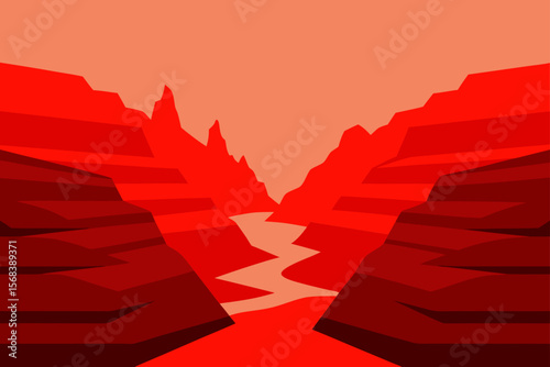 abstract background with red cubes