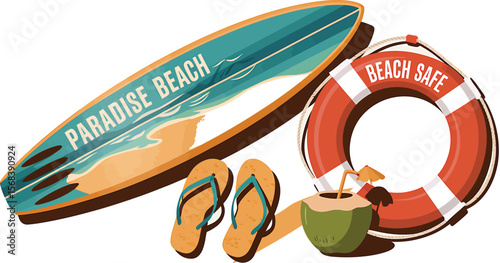 A collection of kitchen tools and ingredients in circular icon illustrations