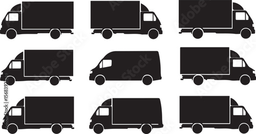 vector set of transport icons