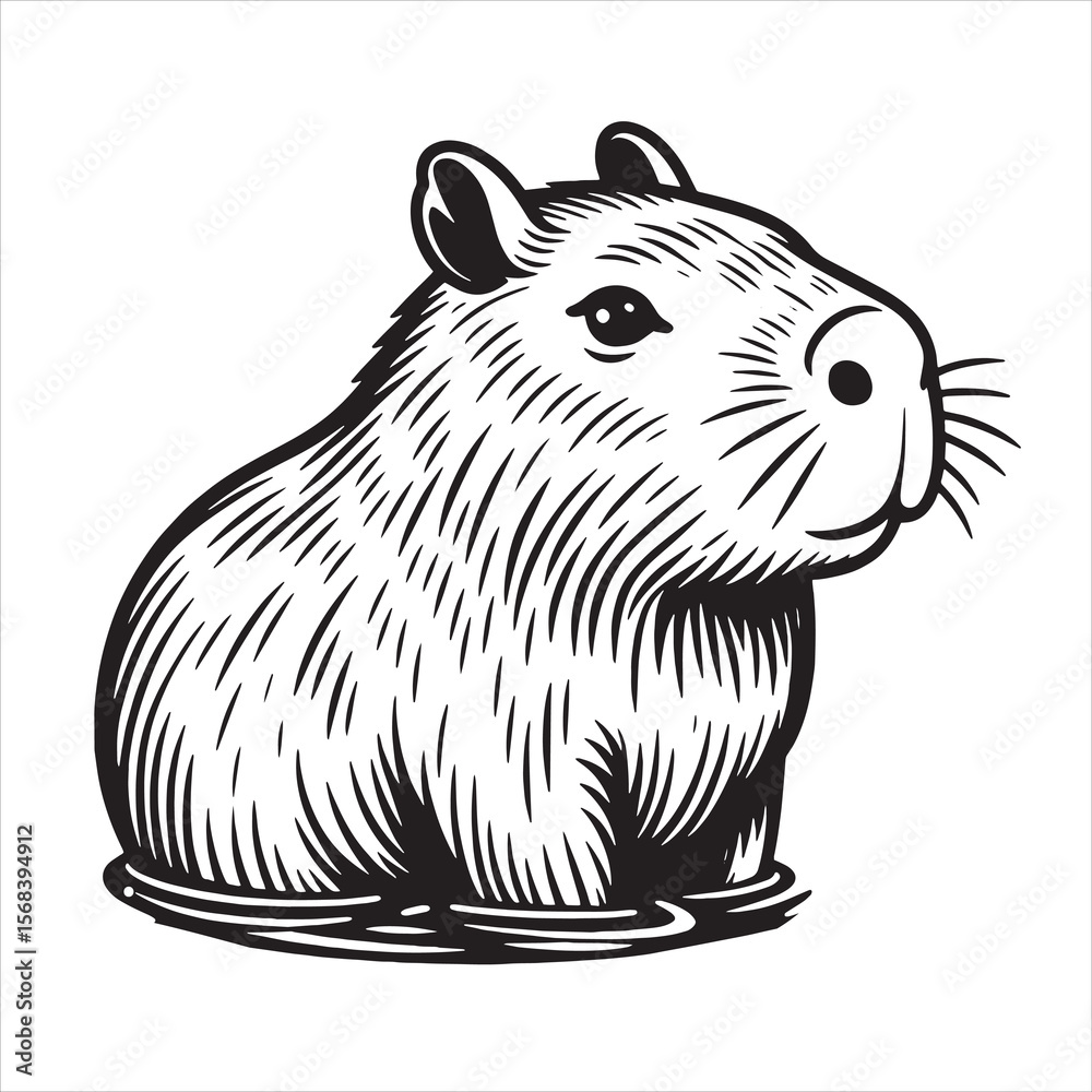 Fototapeta premium Capybara Svg