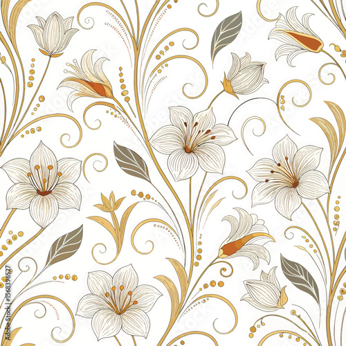 seamless pattern with flowers