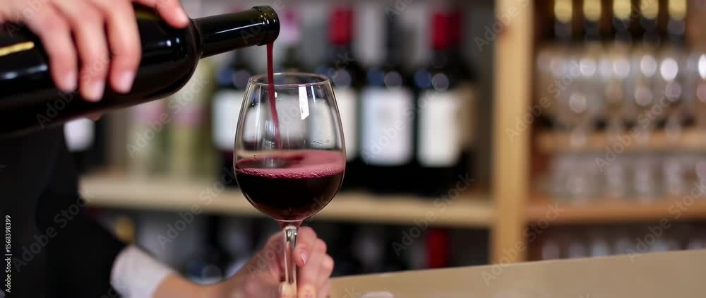 Pouring Red Wine: A moment of indulgence