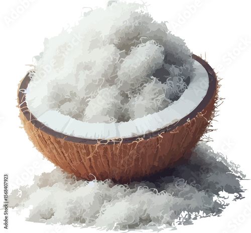 shredded coconut flakes