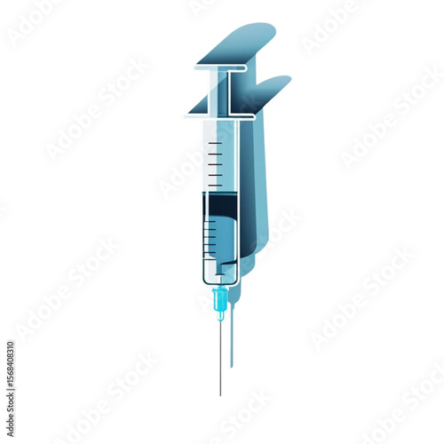 syringe isolated on white background