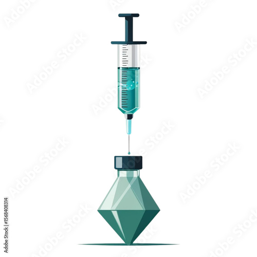 syringe isolated on white background