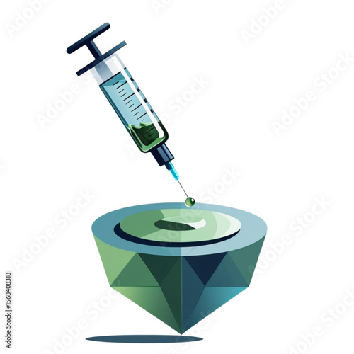 syringe isolated on white background