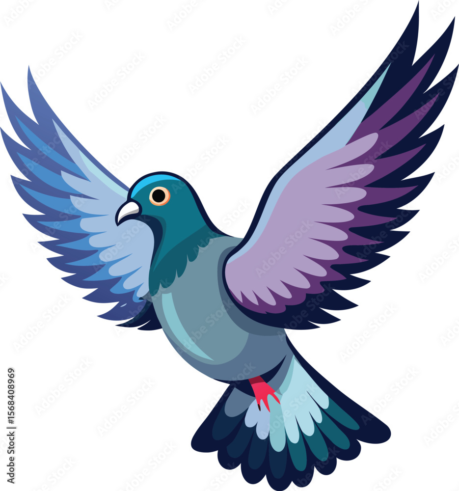 Obraz premium Pigeon Illustration vector design with editable
