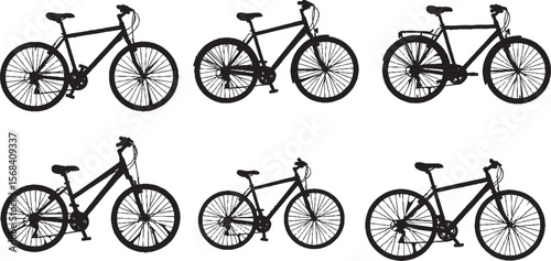 vector illustration of bicycles