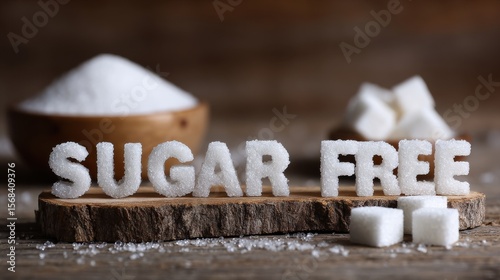 Ultra quality image of sugar Free Concept: The words 