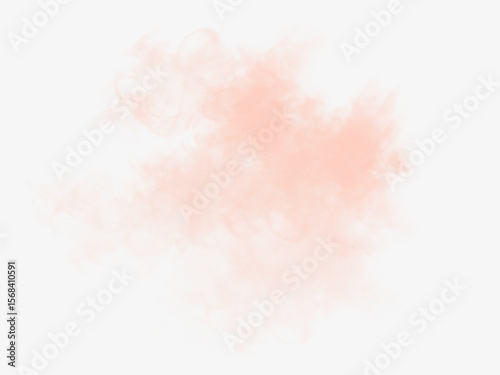 Pink smoke cloud with soft swirls and watercolor texture on white background png. Universal element for wellness, cosmetics, packaging, creative banners and modern illustrations.