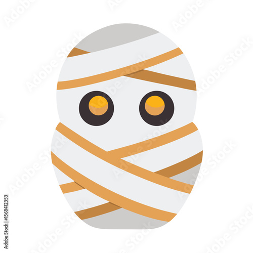 Cute Cartoon Mummy Character for Halloween Celebration and Decoration