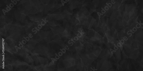 black and white paper texture. White crumpled paper pasted on a black wall. Torn paper edge with clipping path.