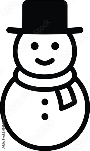 Charming Snowman Illustration Vector Clipart for Winter Designs