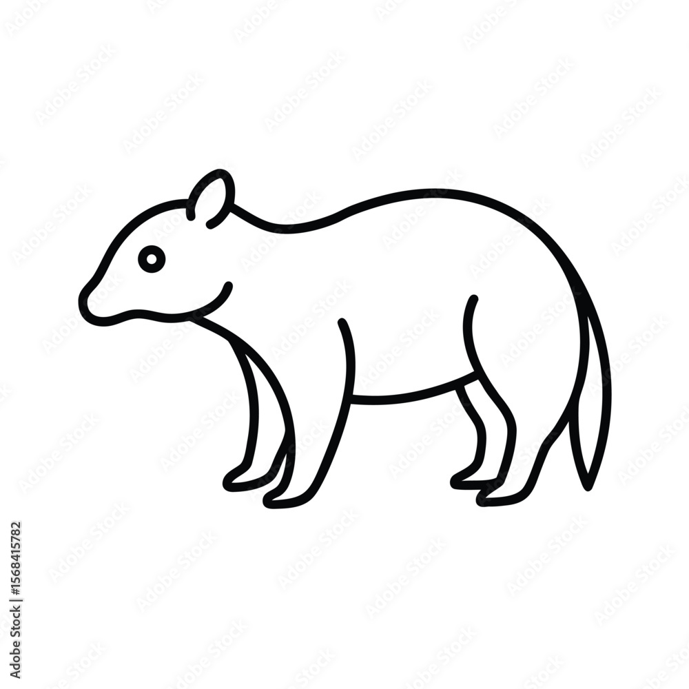 Fototapeta premium simple-mammals-animal-icon-include-after-on-white-.eps