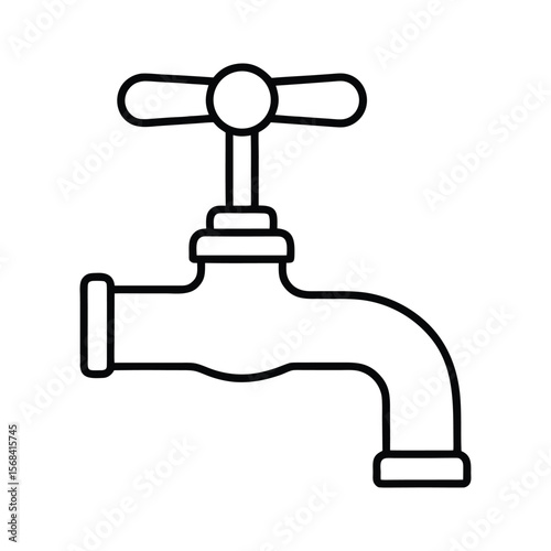simple-water-tap-faucet-icon-include-after-on-whit.eps