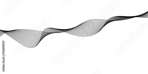 Abstract grey, white smooth element swoosh speed wave modern stream transparent background. Abstract wave line for banner, template, wallpaper background with wave design. 