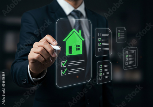 Real estate property inspection checklist for buying or selling a house or home loan application process