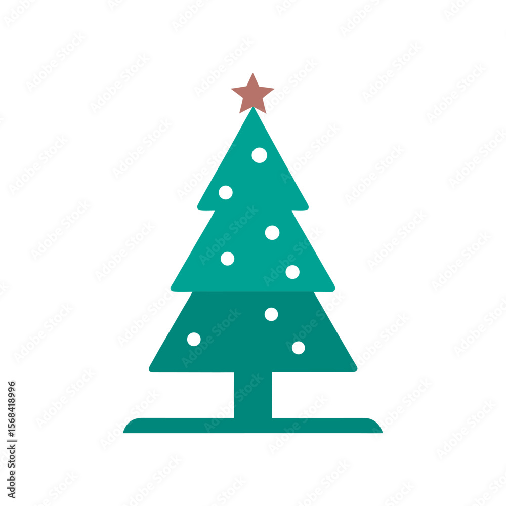 Obraz premium Tabletop Christmas Tree Holiday Silhouette