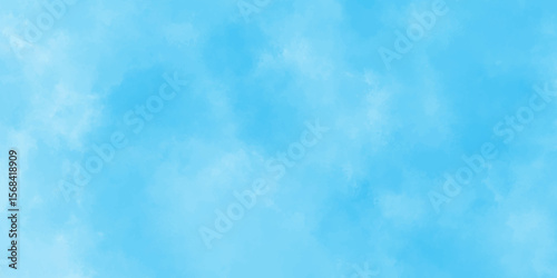Modern blue powder style grunge textured abstract bright paper watercolor stain with hand paint background, texture for design distressed grunge smoky painted artistic watercolor cyan background.