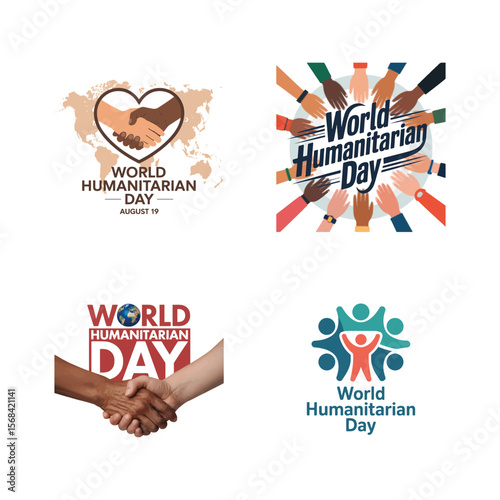 Diverse hands joining together for humanitarian causes around the globe people unity