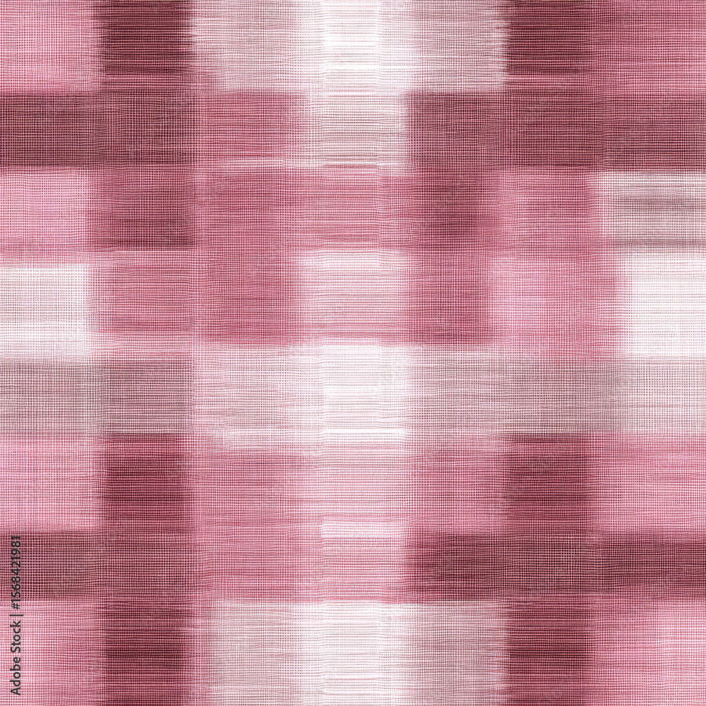 Fototapeta premium Seamless Watercolor Gingham Style Checks Pattern in Soft Pink Tones