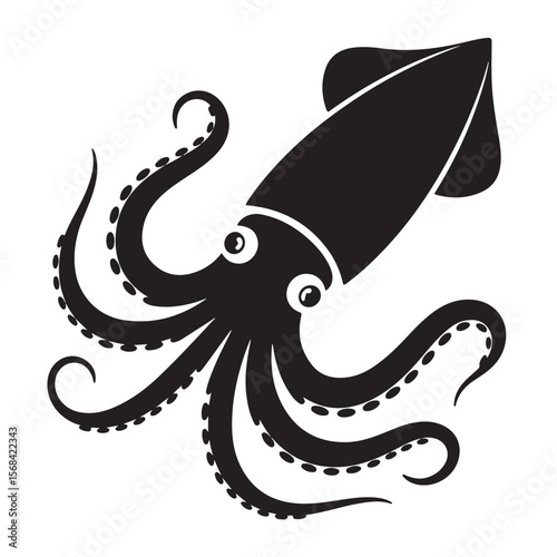 Cartoon animal octopus and fish vector illustration design