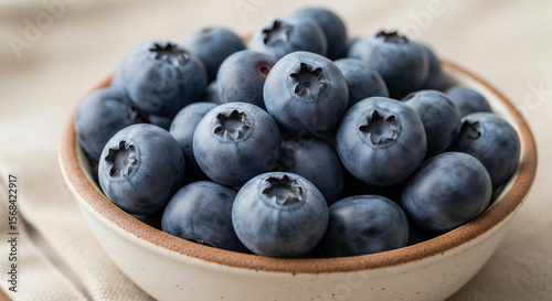 Wallpaper Mural Fresh Blueberries in a Ceramic Bowl Torontodigital.ca